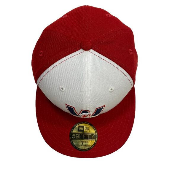New Era 59Fifty Washington National MLB Hat 7 1/4 Red White Blue Low Profile Cap - Picture 7 of 12